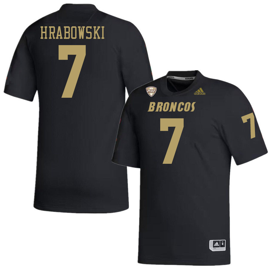 #7 Mareyohn Hrabowski Western Michigan Broncos College Football Jerseys Stitched-Black